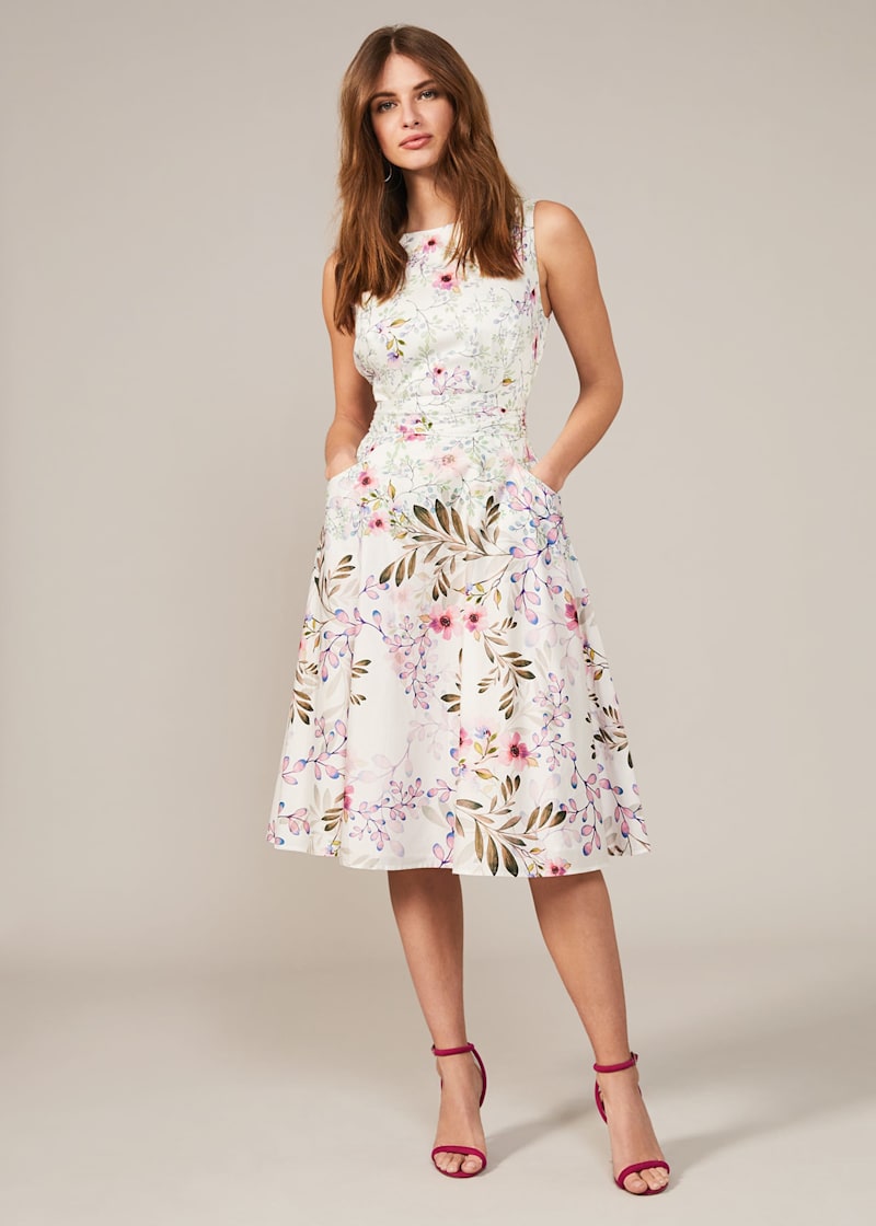 Wilhemina Cotton Fit & Flare Dress