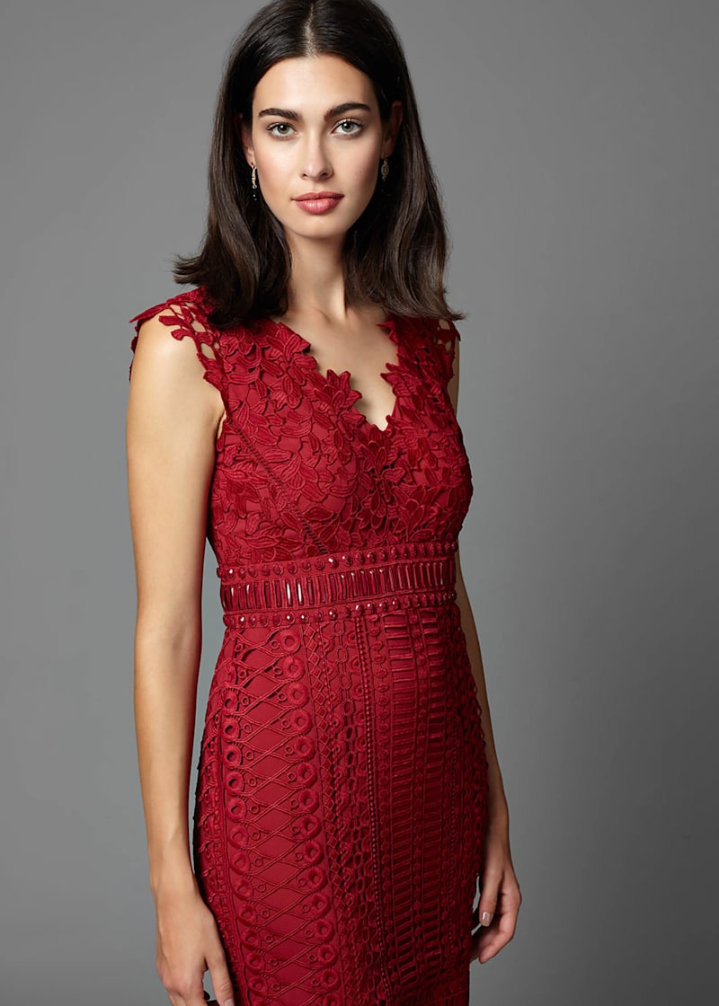 Phase eight red lace dress clearance