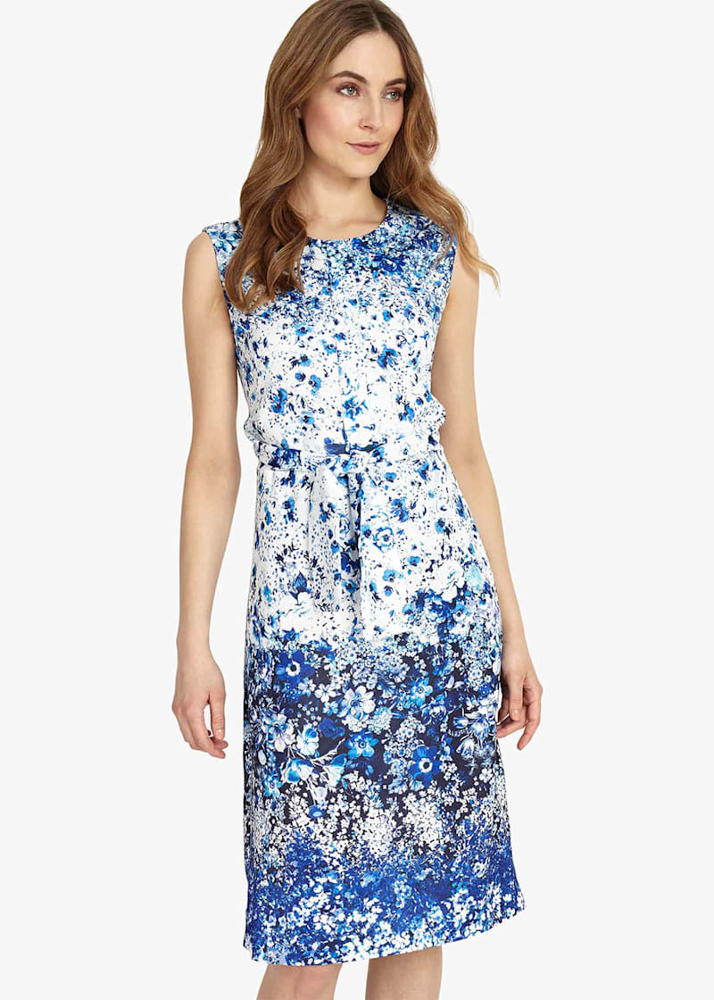 Phase eight white discount and blue dress