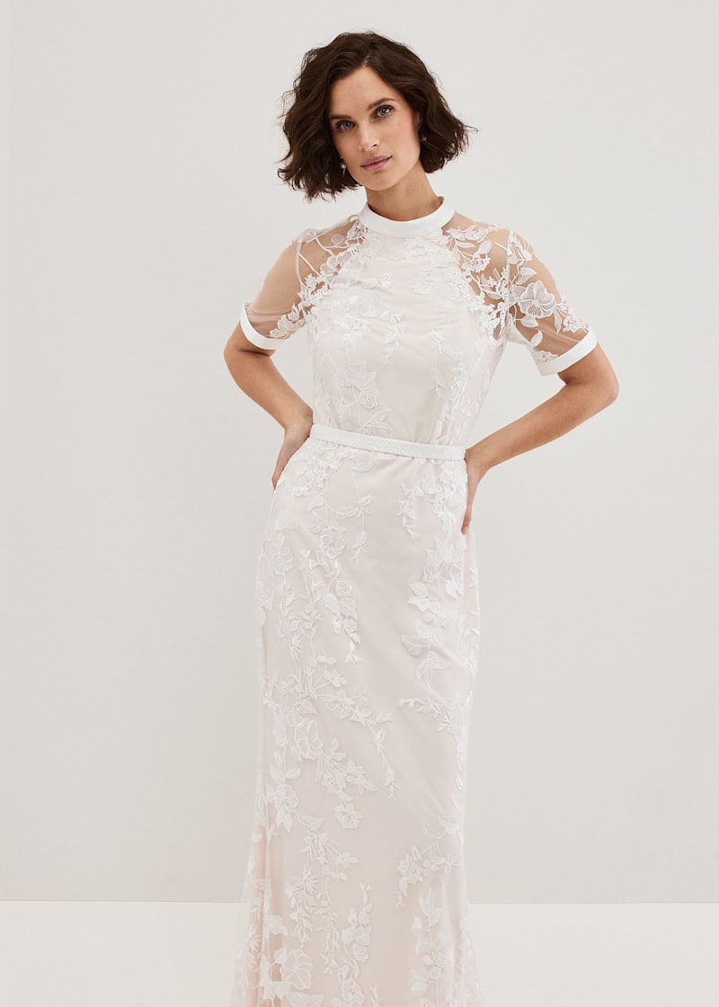 Poppy Embroidered Wedding Dress Phase Eight Uk 4216