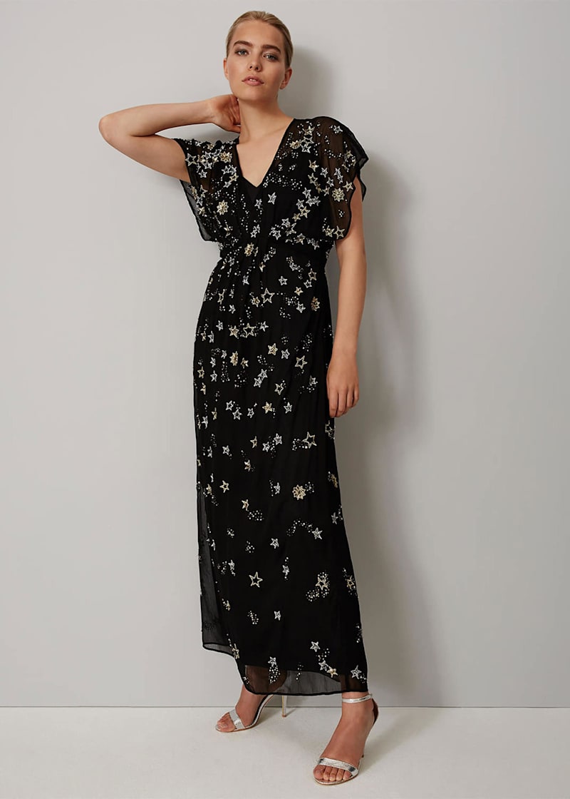 Carlotta Embroidered Star Maxi Dress