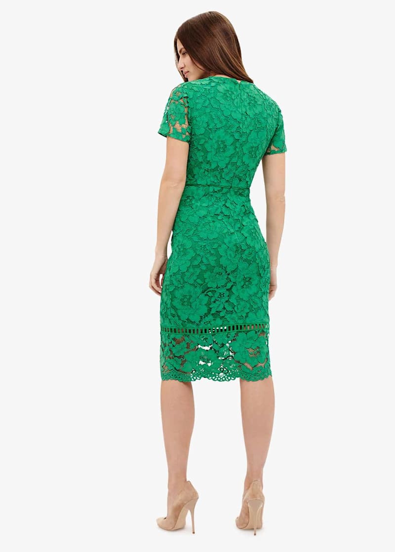 Phase eight hot sale green lace dress