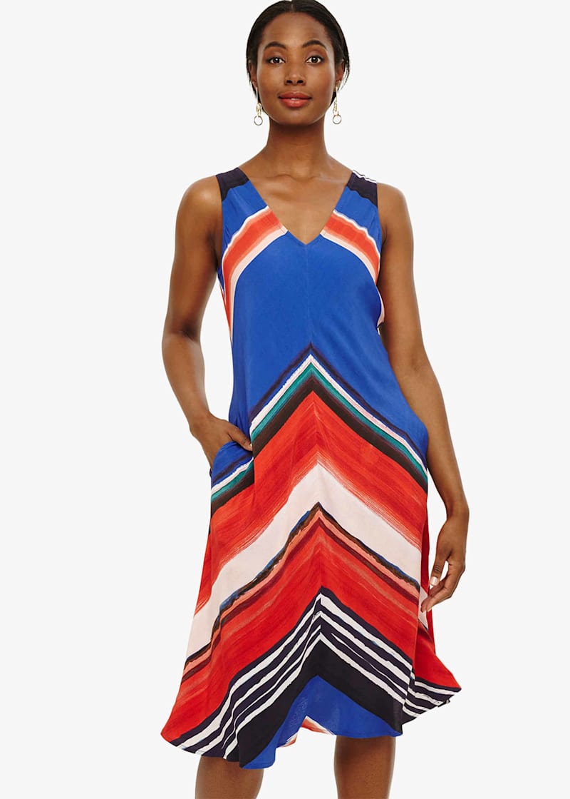 Cersi Chevron Stripe Dress