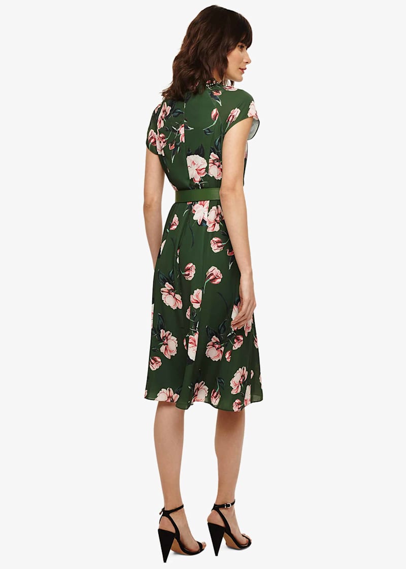 Helena Floral Belted Dress