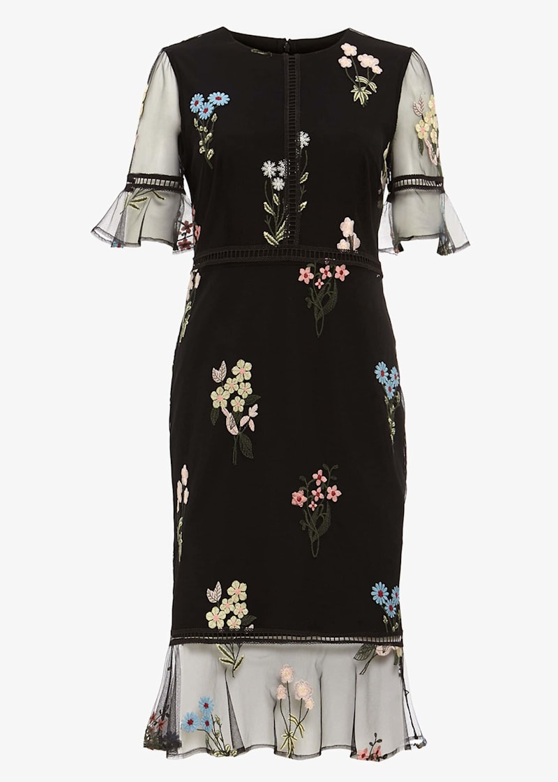 Ditsy Embroidered Dress