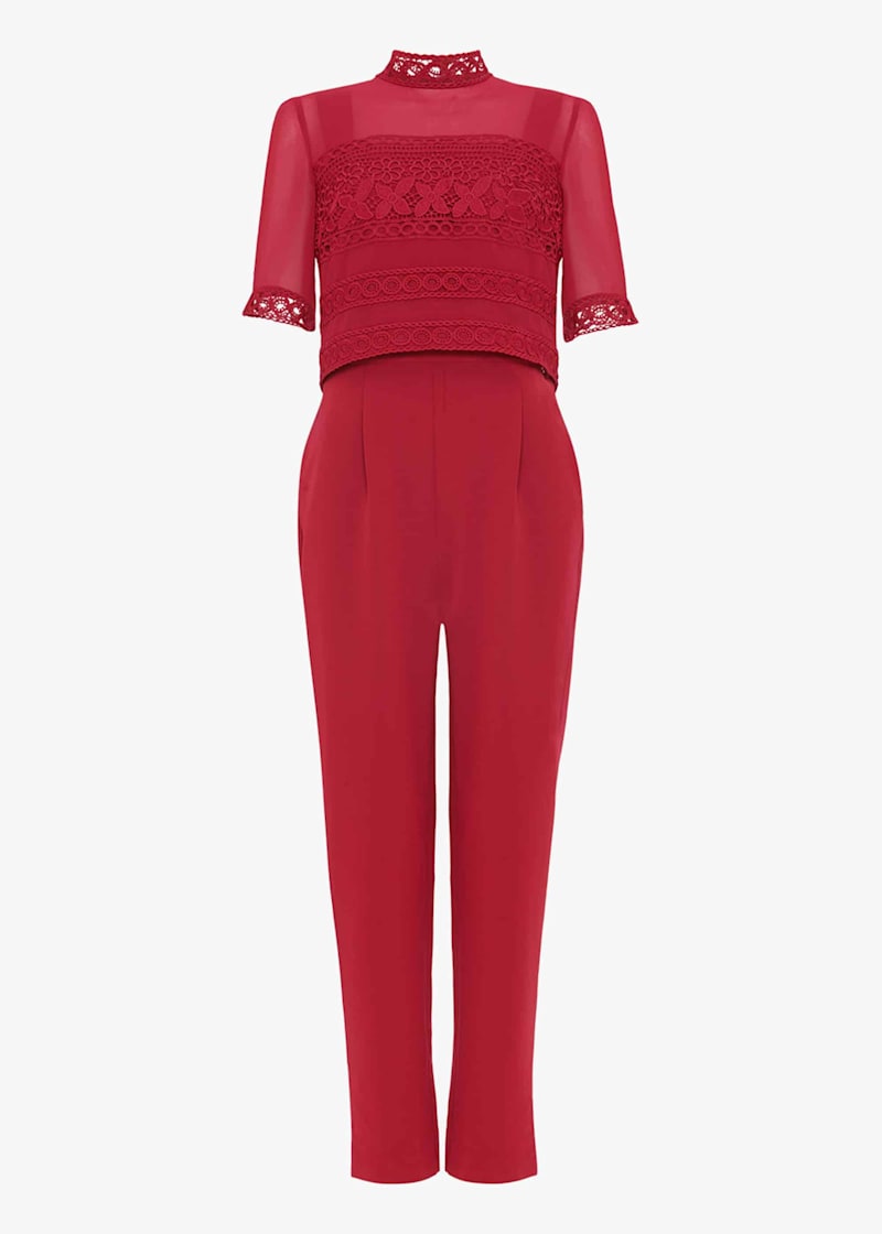 Phase eight bright lipstick ilia lace bodice jumpsuit deals