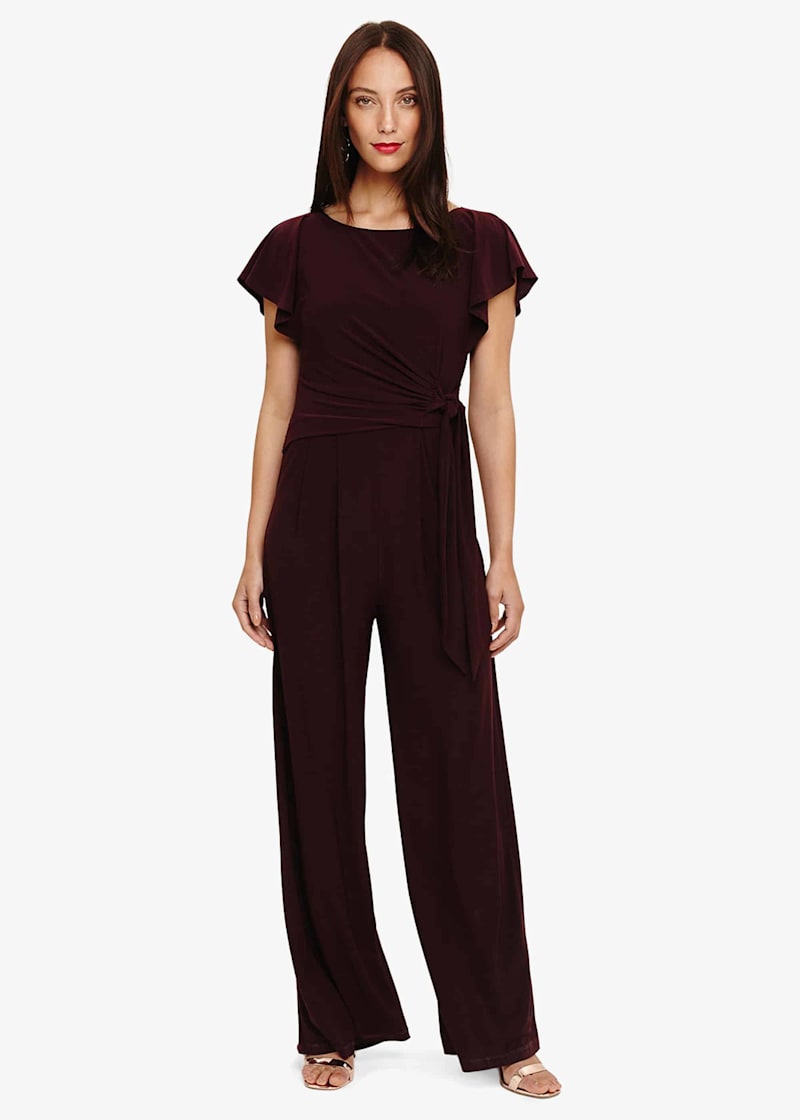 Phase eight burgundy jumpsuit on sale
