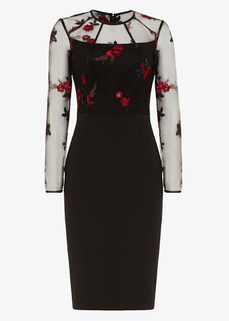 Phase eight peacock cheap felice embroidered dress