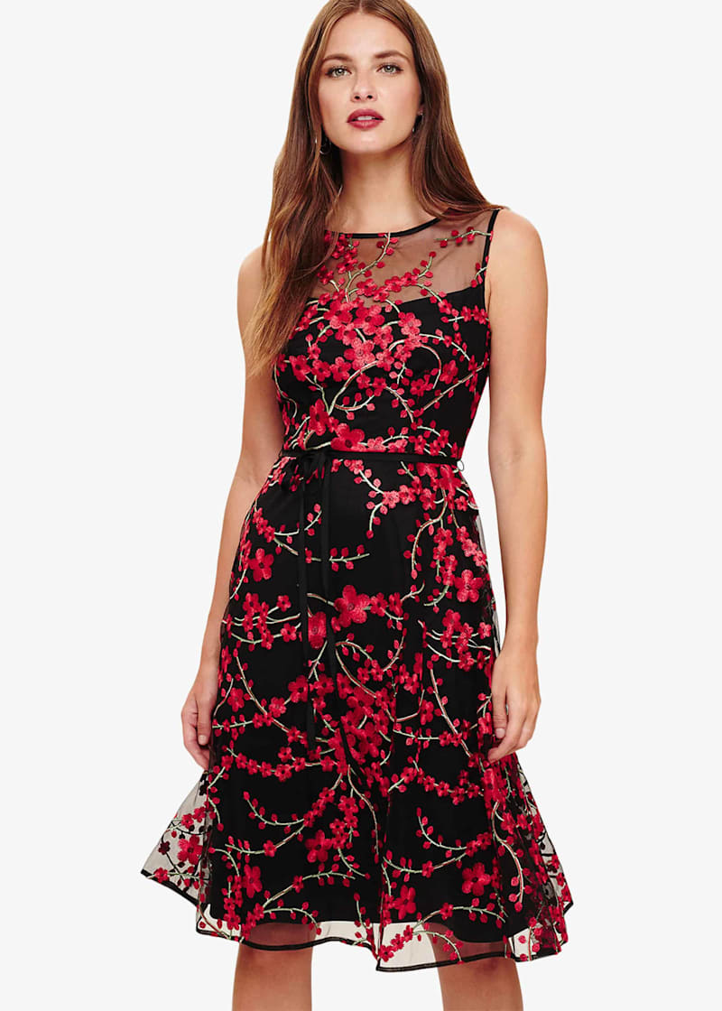 Phase eight sable embroidered dress pink best sale