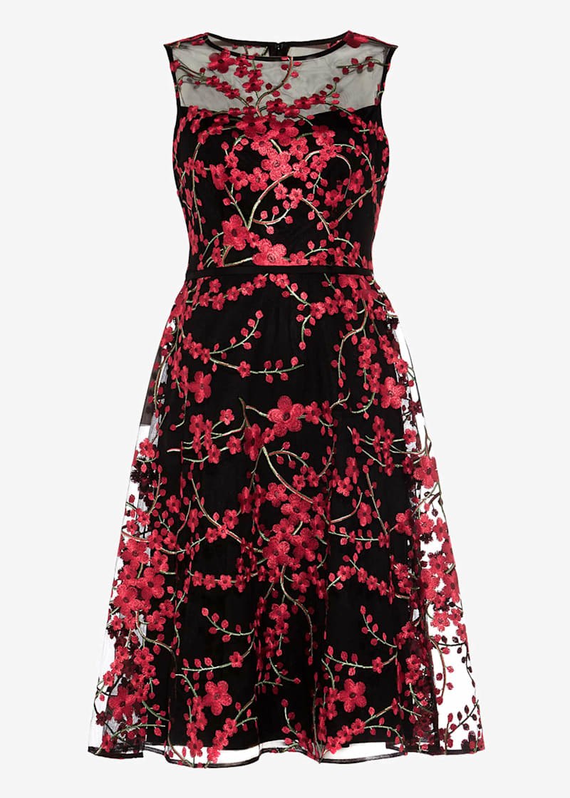 Phase eight sable embroidered dress pink on sale