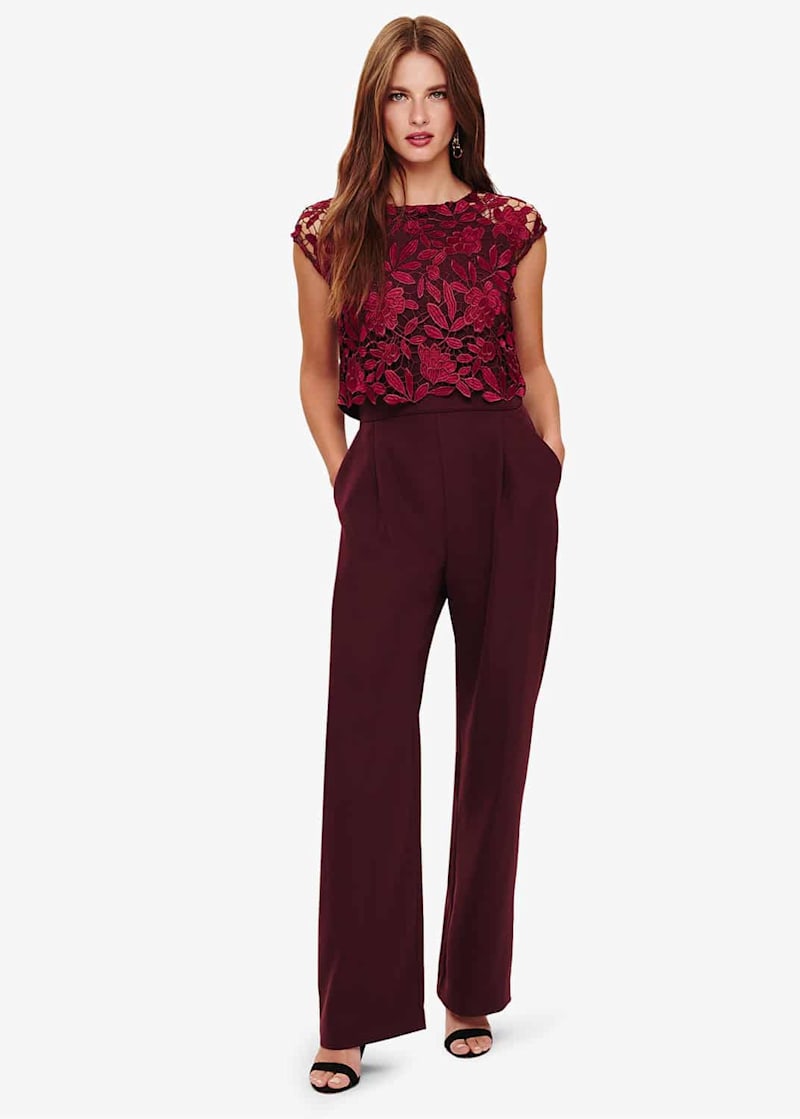 Phase eight oxblood store moriko jumpsuit
