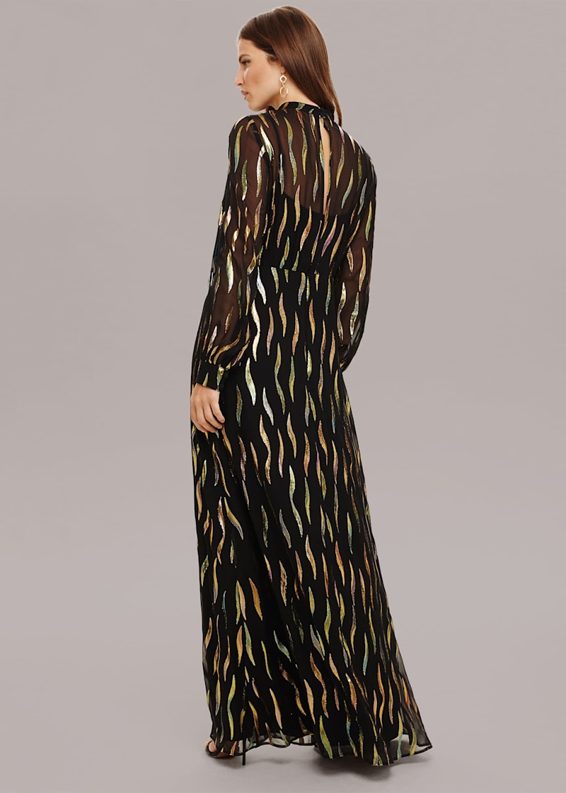 Penny shimmer deals silk maxi dress