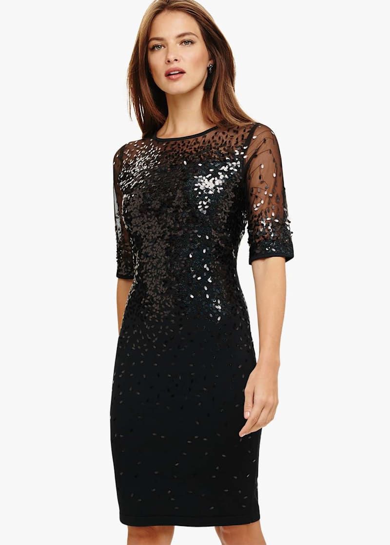 Orlena ombre sequin knitted clearance dress