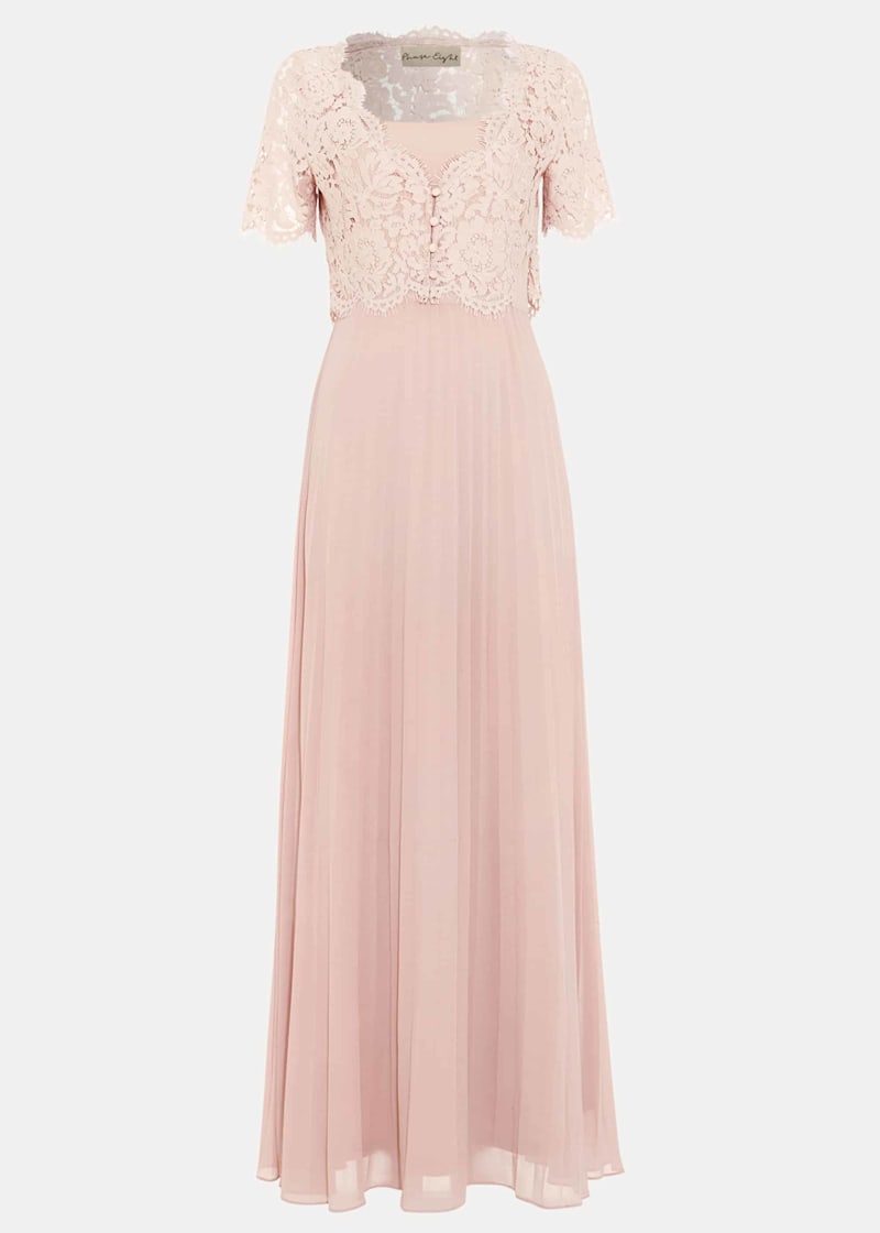 Elisabetta lace new arrivals pleated dress