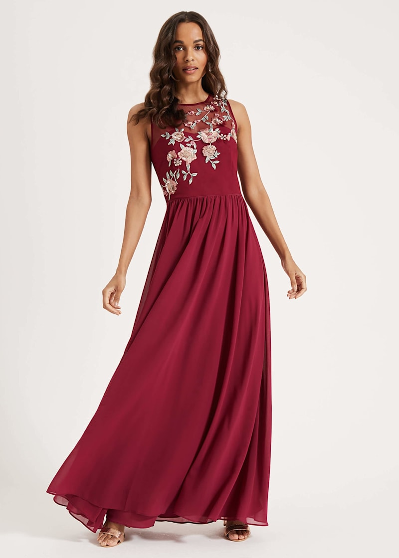 Zanya Embroidered Maxi Dress