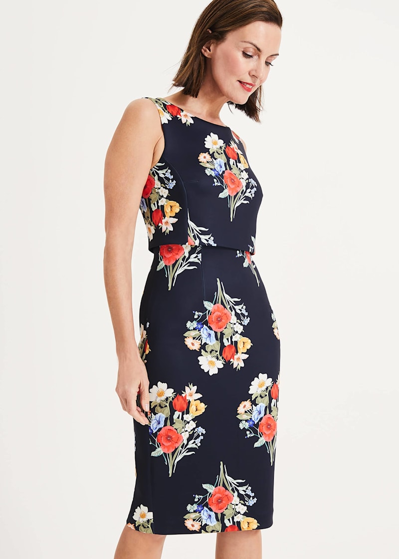 Carolina Double Layer Floral Dress