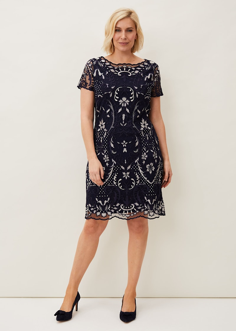 Lizzy Embroidered Dress | Phase Eight UK