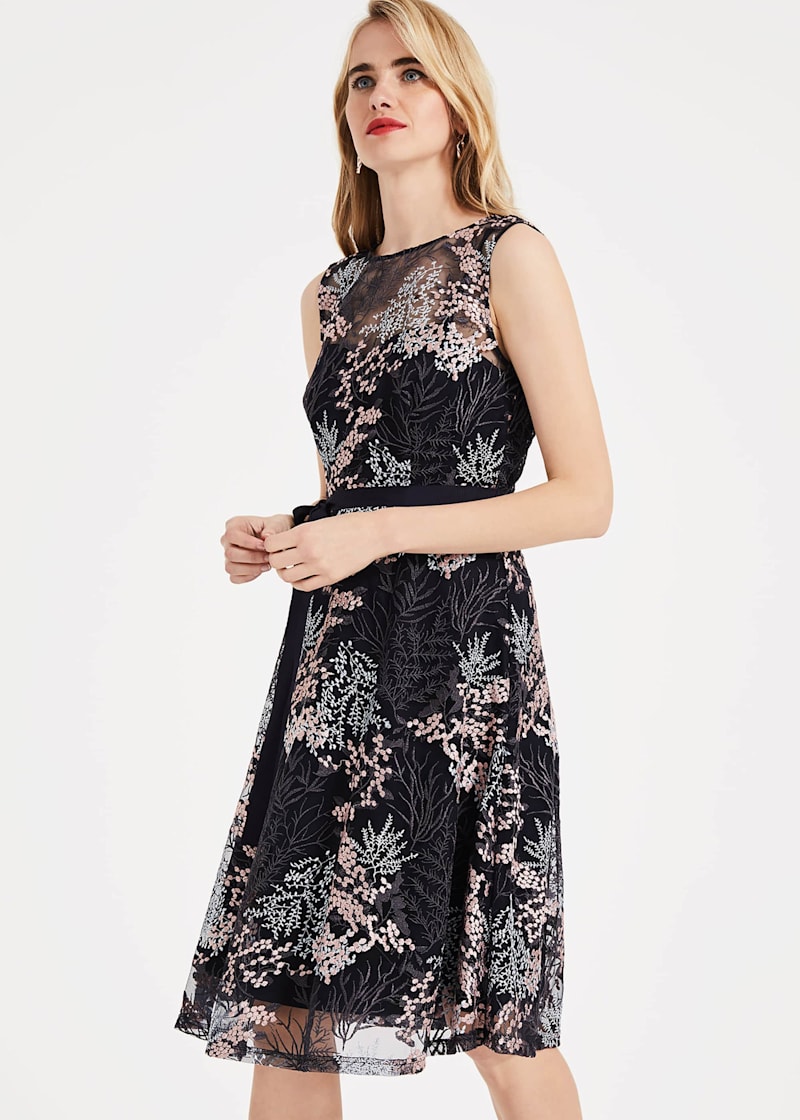 Phase eight sable embroidered dress top