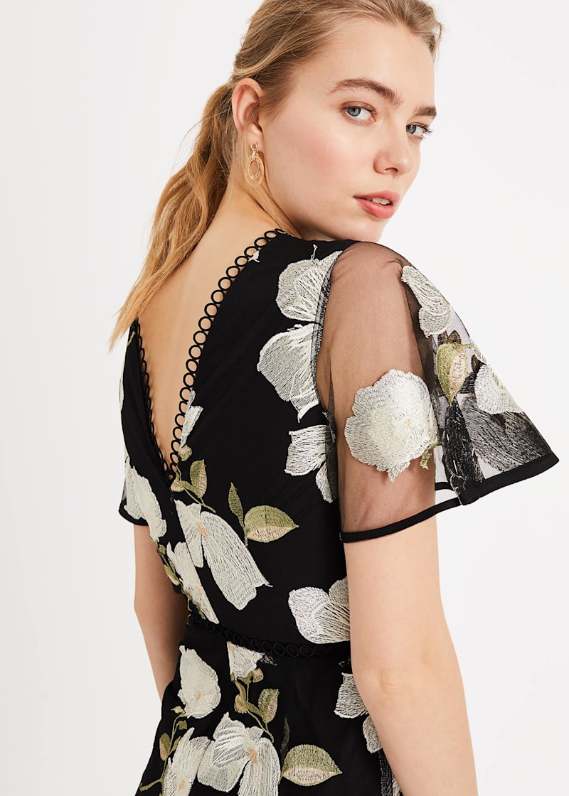 Calvin klein embroidered maxi dress hotsell