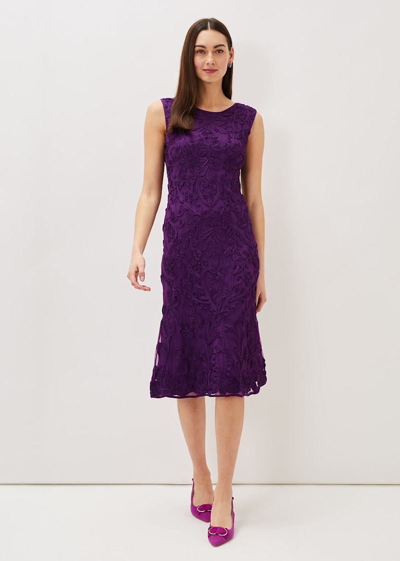 Orelia Tapework Lace Dress
