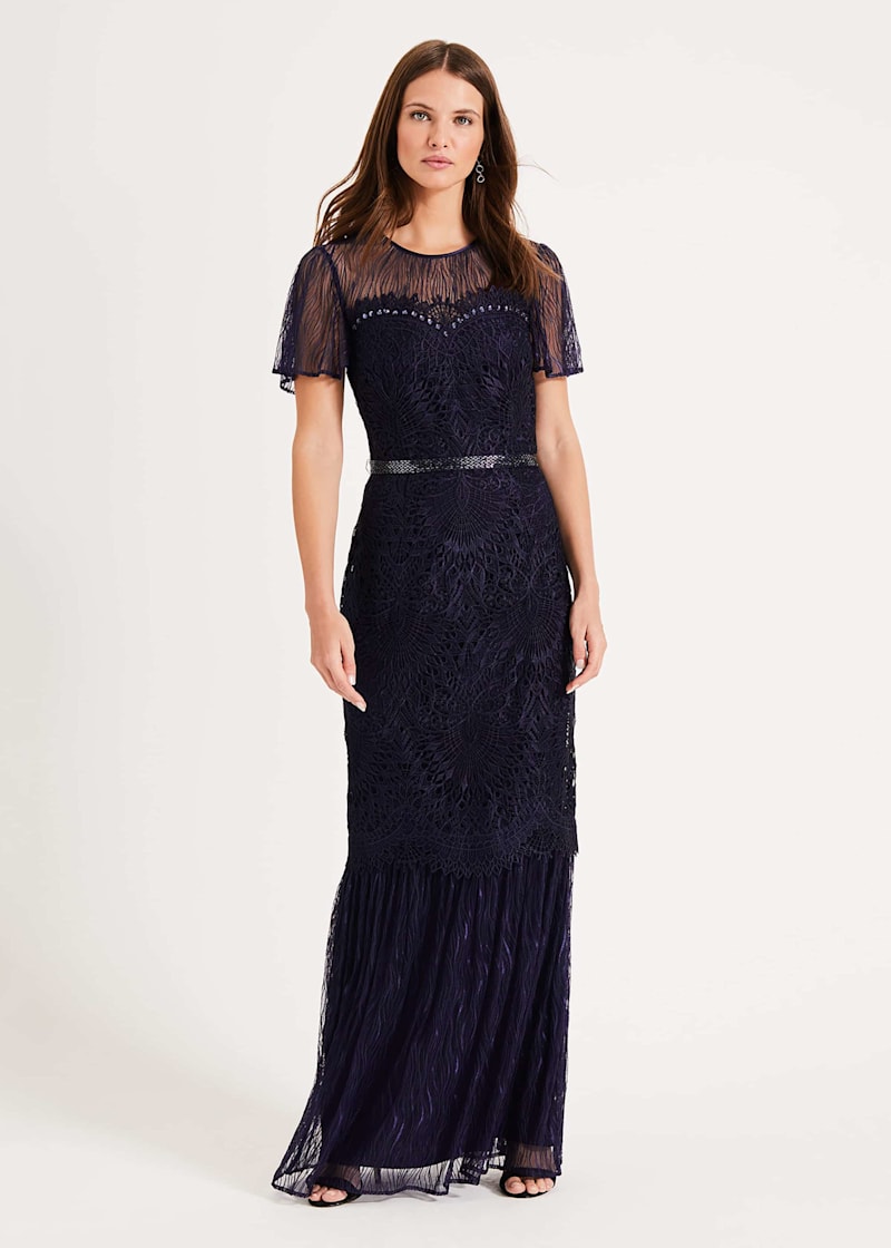 Phase eight navy lace dress discount