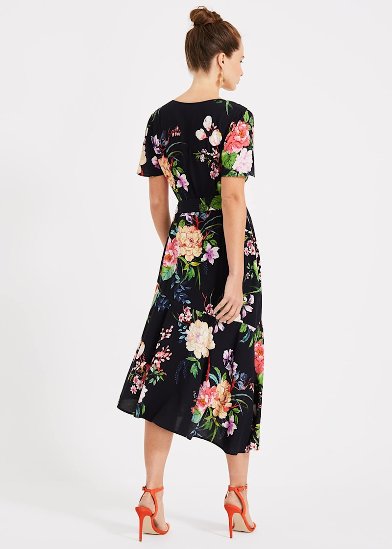Evadine-Rose Print Dress