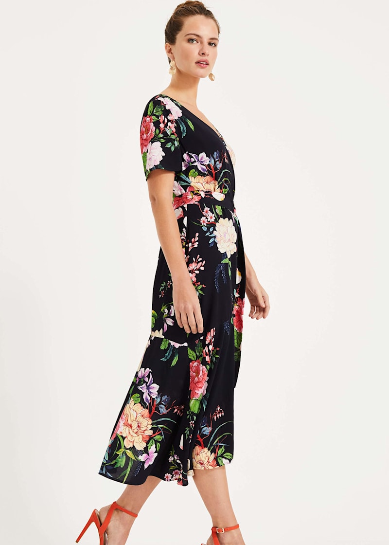 Evadine Rose Print Dress
