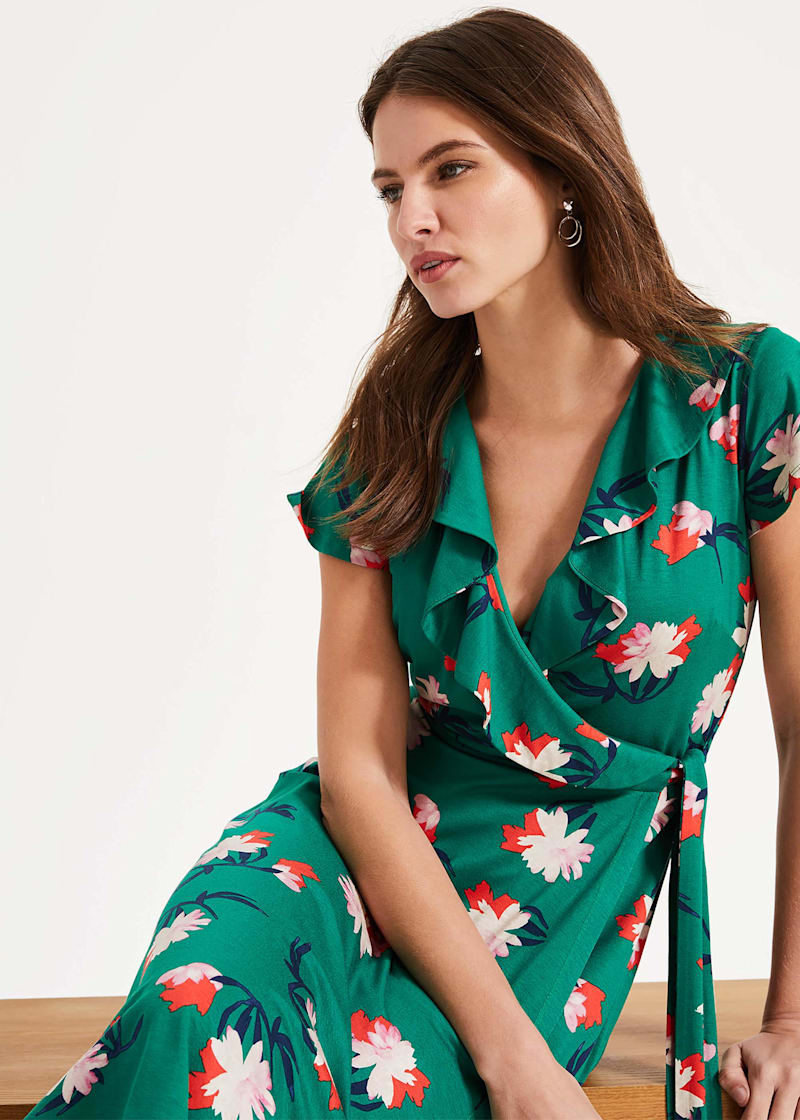 Irene Printed Wrap Dress