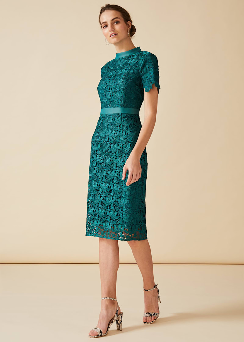 Jade green hot sale lace dress