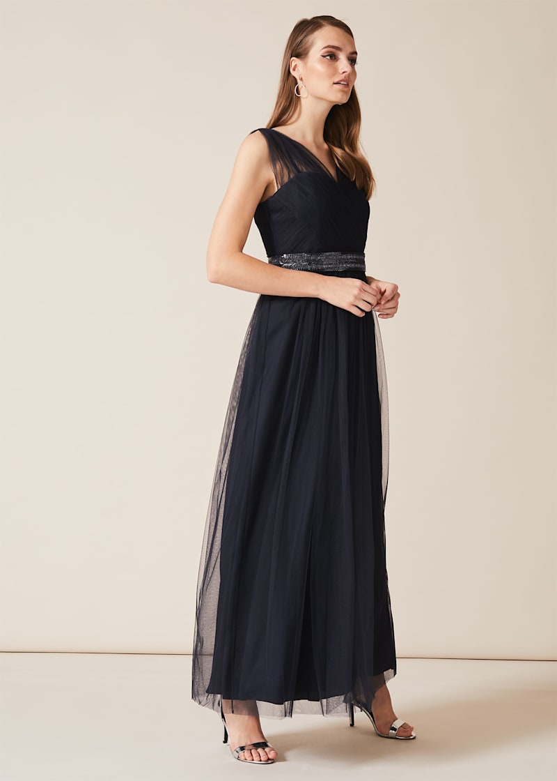 Phase eight online navy maxi dress