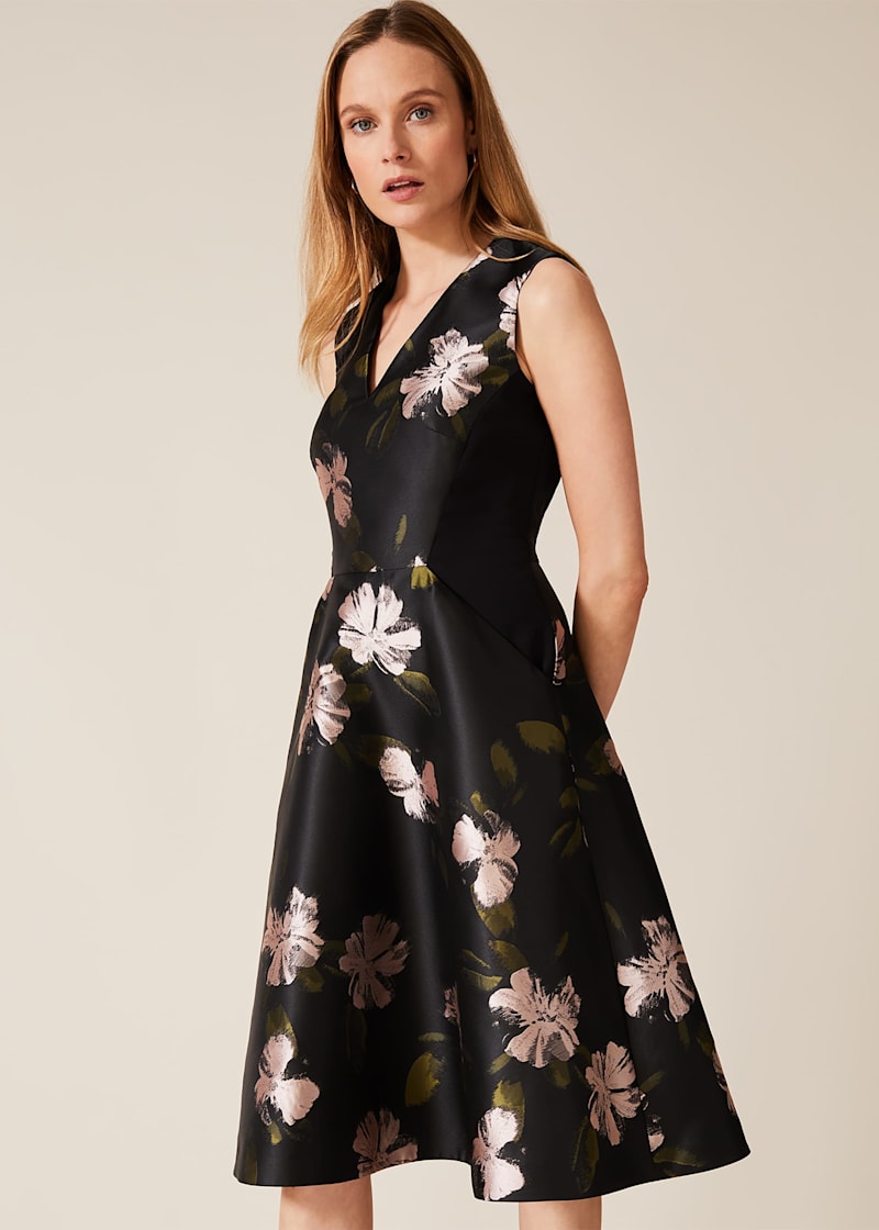Sandy Floral Jacquard Dress