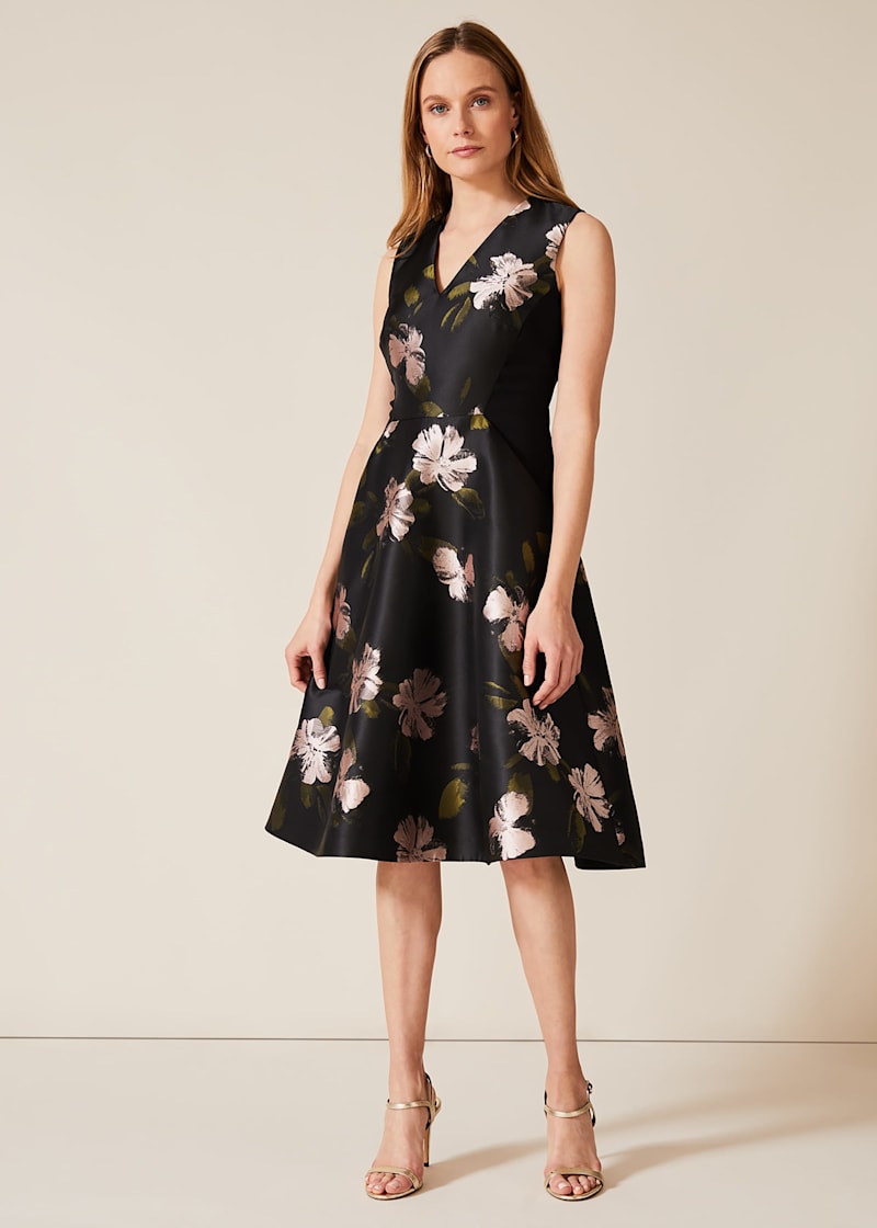 Sandy Floral Jacquard Dress