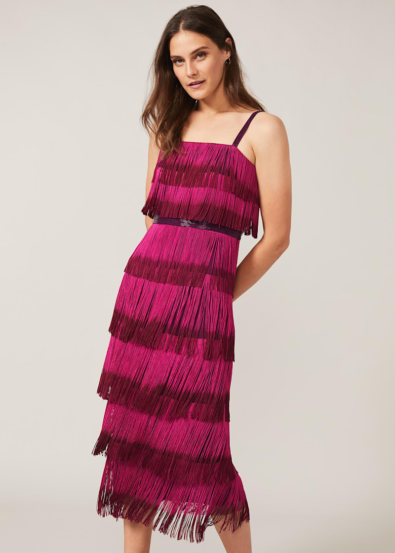 Long fringe dress online