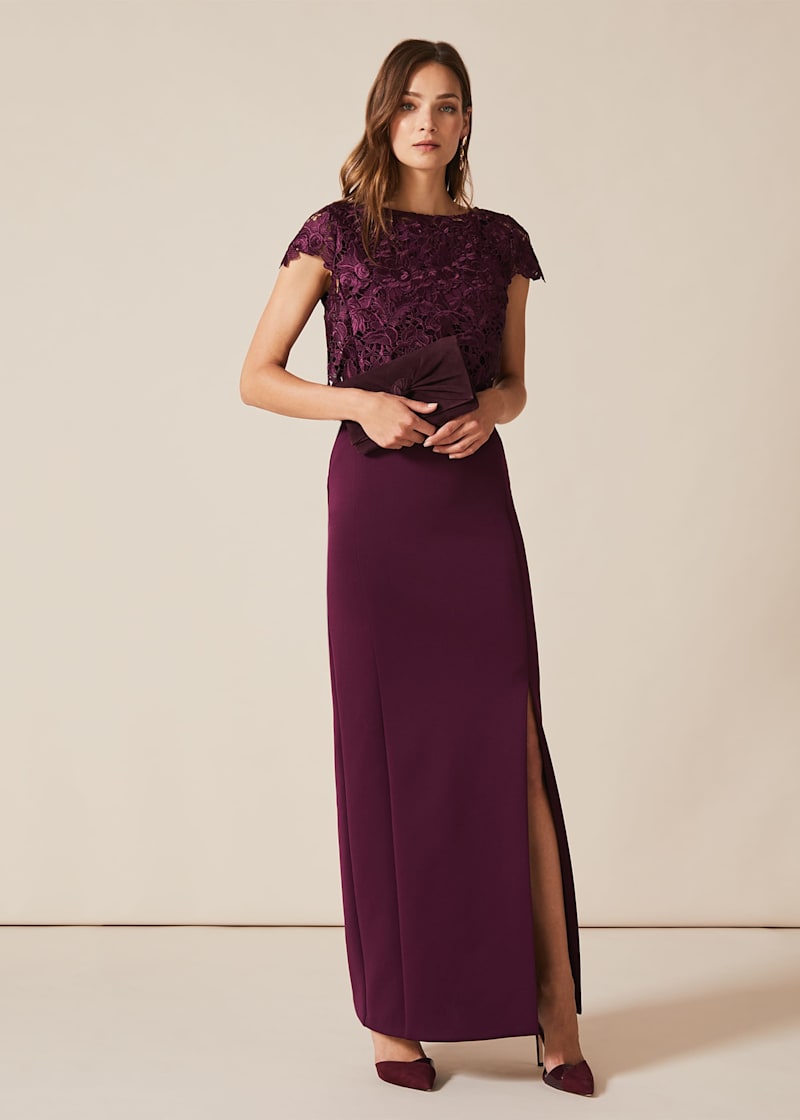 Olivia Maxi Dress, Vintage Plum