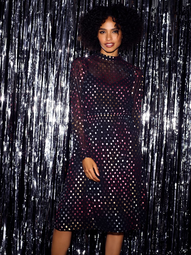 Multi polka dot dress online