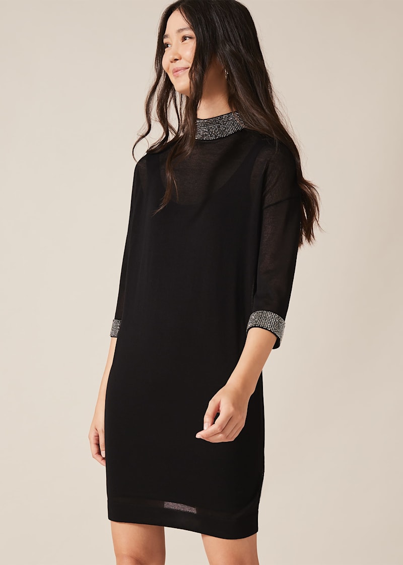 Warehouse diamante collar dress sales