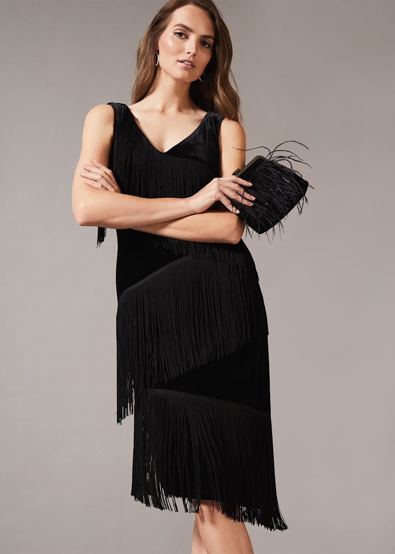 Phase eight black velvet skirt outlet