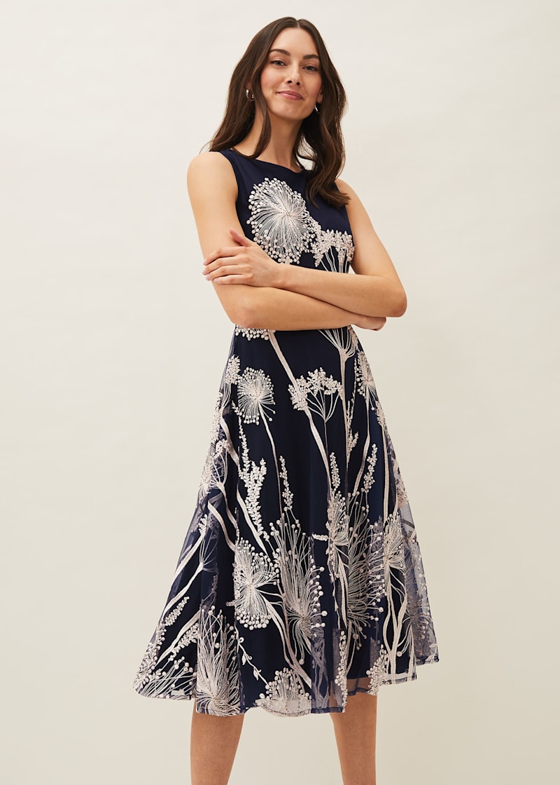 Franchesca Floral Fit And Flare Dress | Phase Eight UK