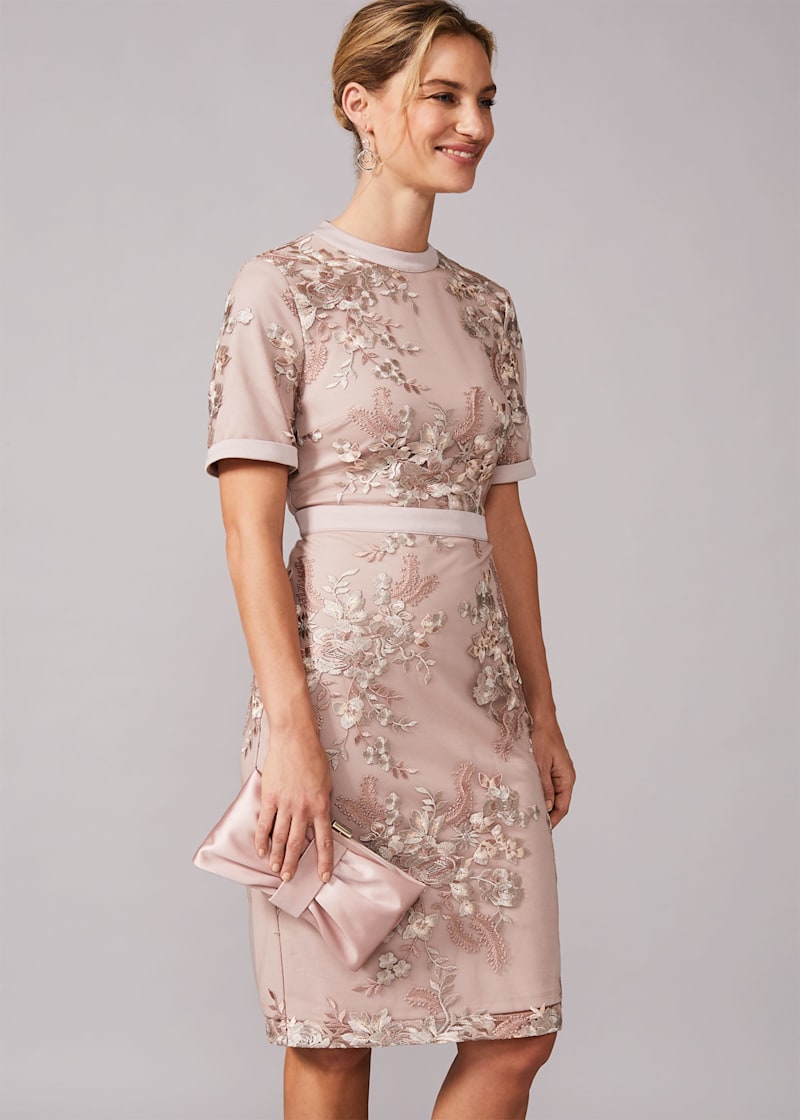 Evena Embroidered Fitted Dress