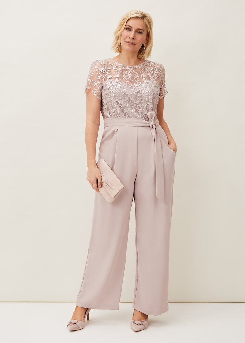 Kira Lace Bodice Jumpsuit | Phase Eight UK