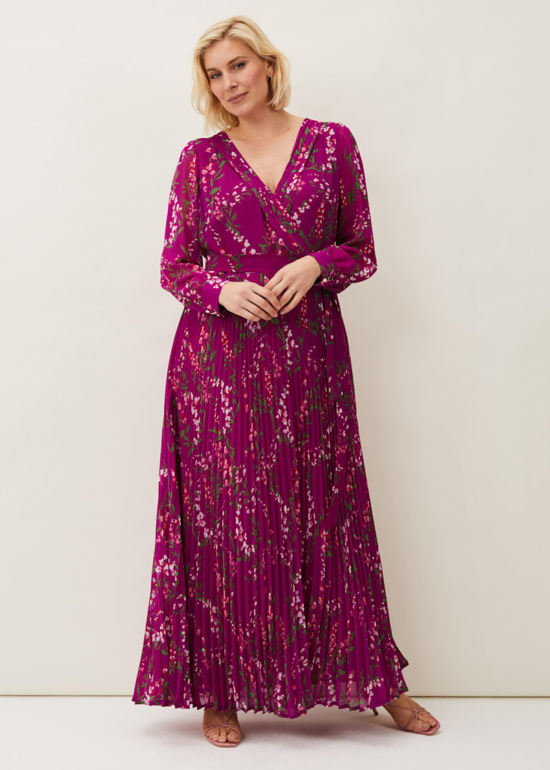 Carmen Pleated Maxi Dress | Phase Eight UK