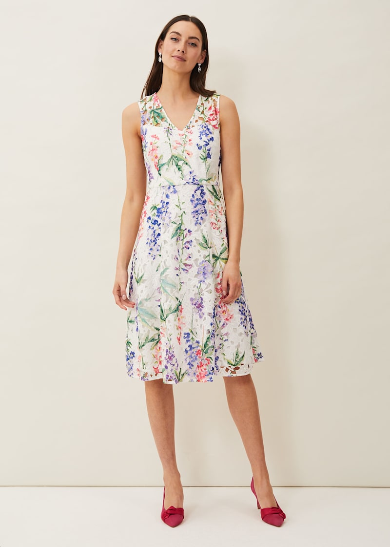 Lonnie Floral Fit And Flare Dress | Phase Eight UK