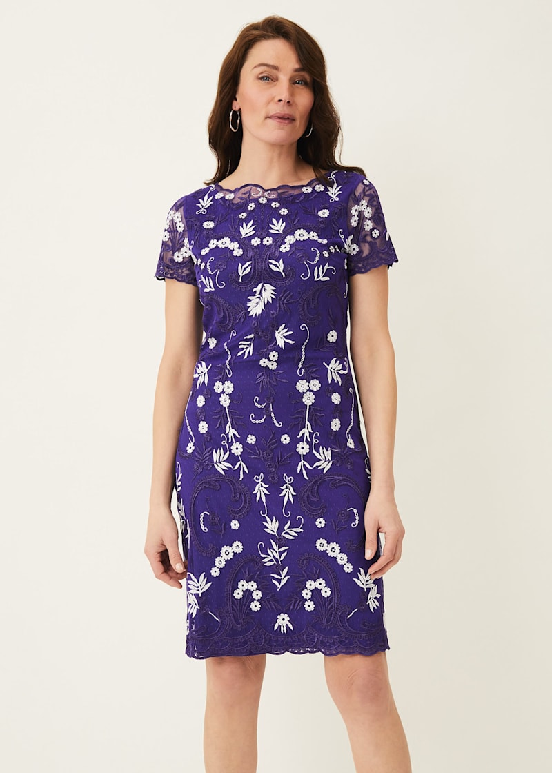 Floris Embroidered Dress | Phase Eight UK