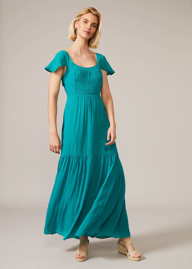 Gillian tiered maxi store dress