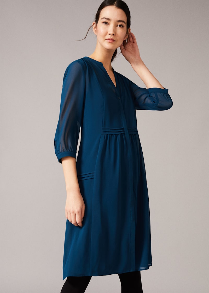 Phase eight remee chiffon dress navy discount