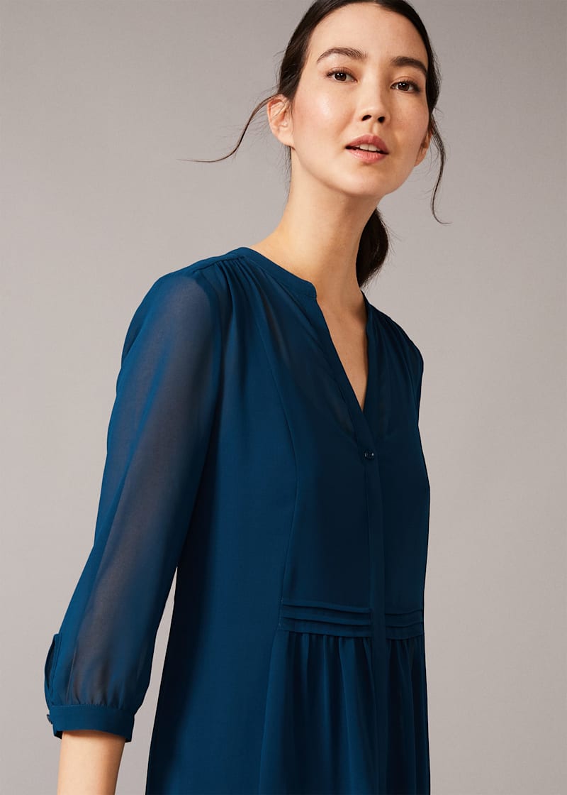 Phase eight remee chiffon dress navy outlet