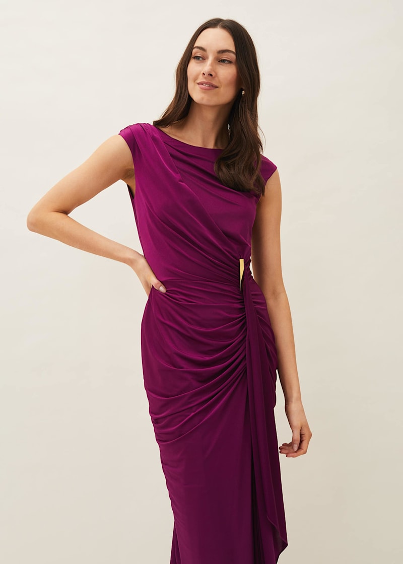 Phase eight donna maxi dress oxblood store