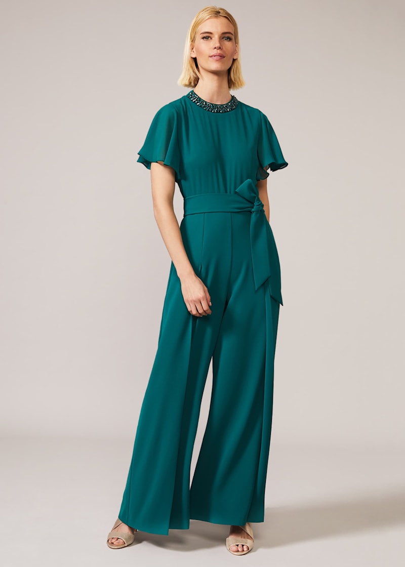 Phase eight green top jumpsuit