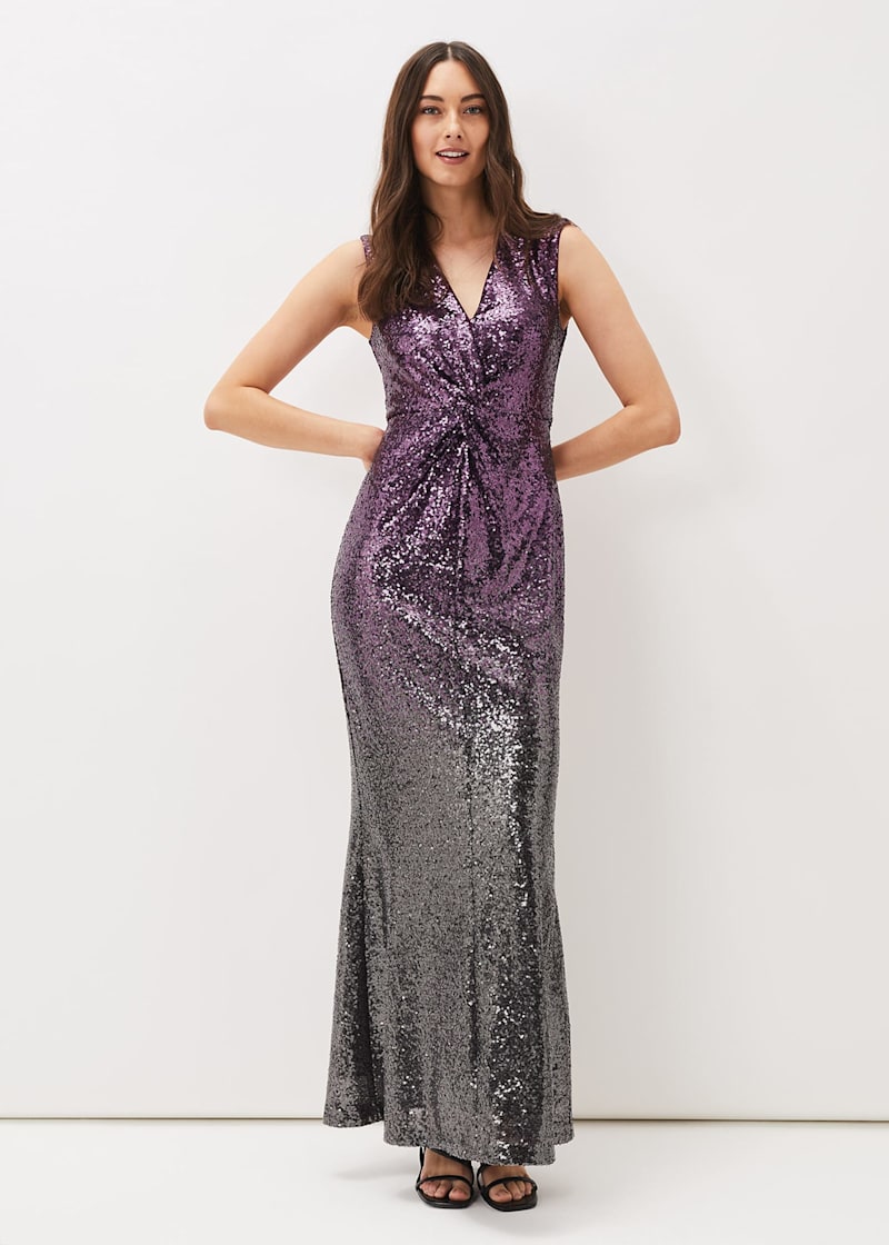 Little mistress pewter maxi dress best sale