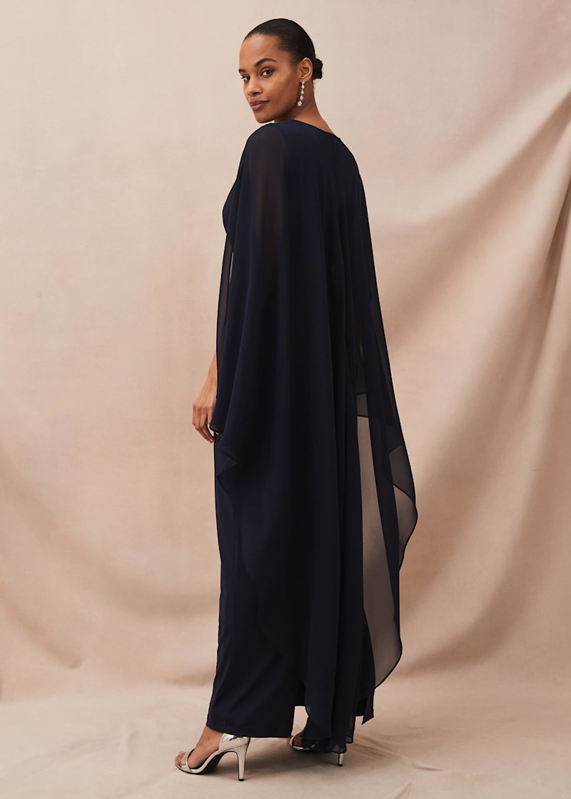 Long cape sale maxi dress